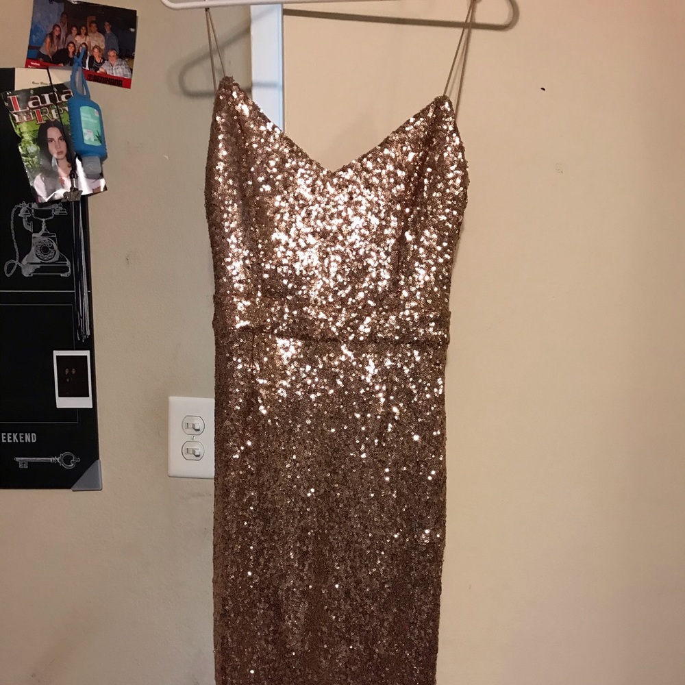 Rose Gold Sparkly Dress